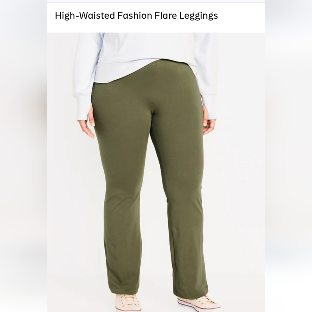 High waisted flare leggings